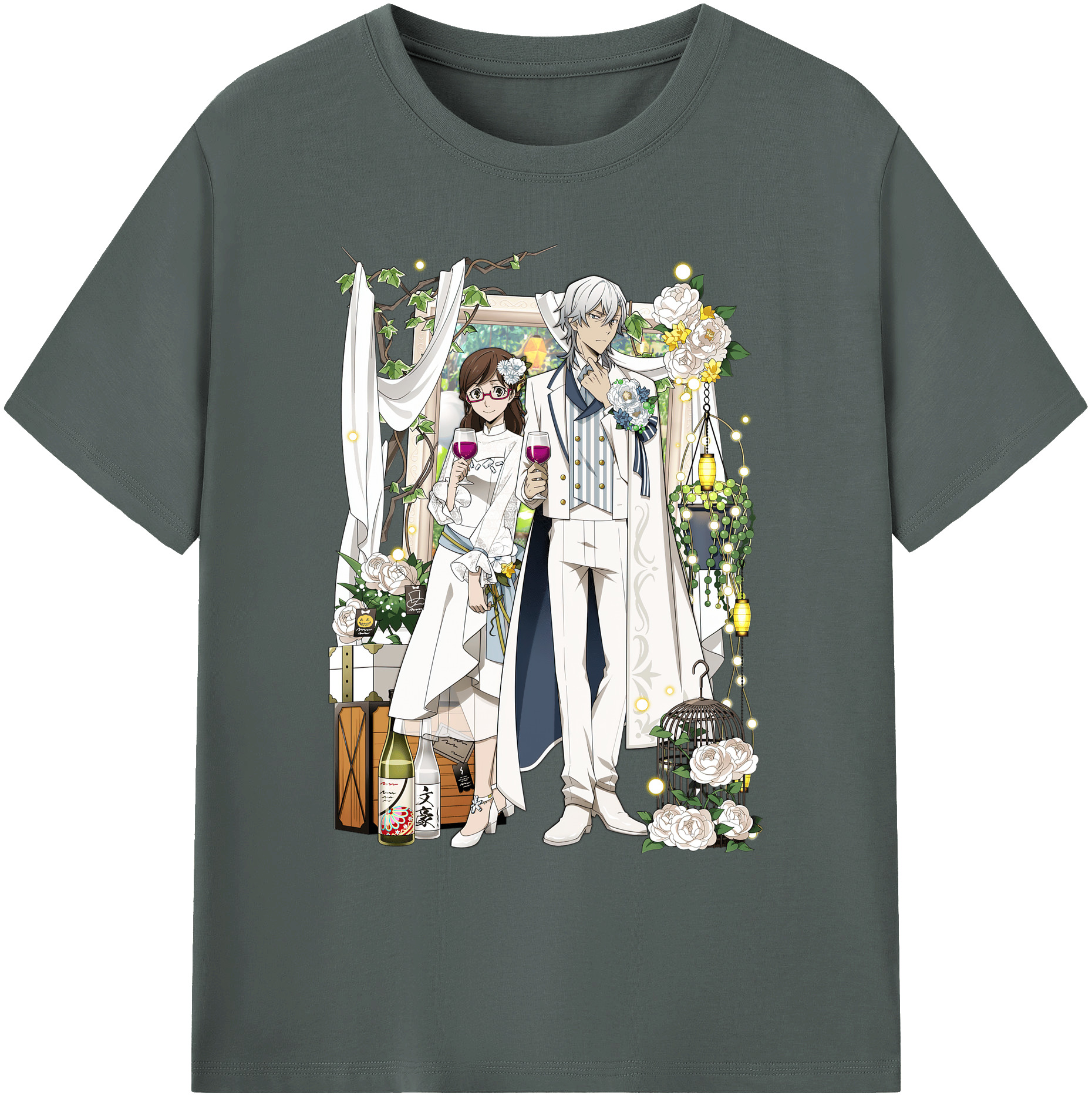 （画像用） 文豪ストレイドッグス Bungo Stray Dogs 綿100％ メンズ半袖Tシャツ｜肌触りやわらか＆通気性